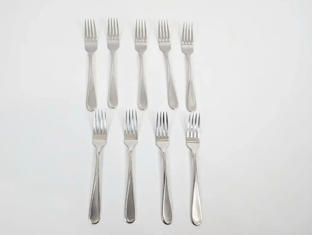 Oneida Flight Reliance 9 Dinner Forks Lot Set Stainless Steel